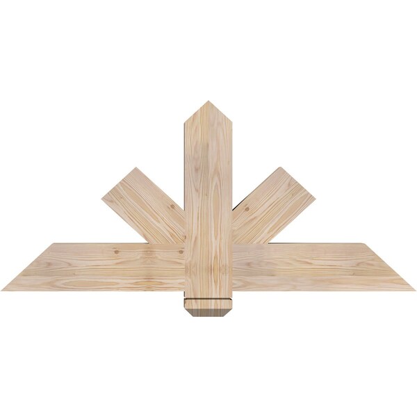 Ekena Millwork Kennewick Smooth Timber Gable Bracket, Douglas Fir, 48"W x 22"H x 3 1/2"D x 5 1/2"F, 11/12 Pitch GBW048X22X0406KEN00SDF - main